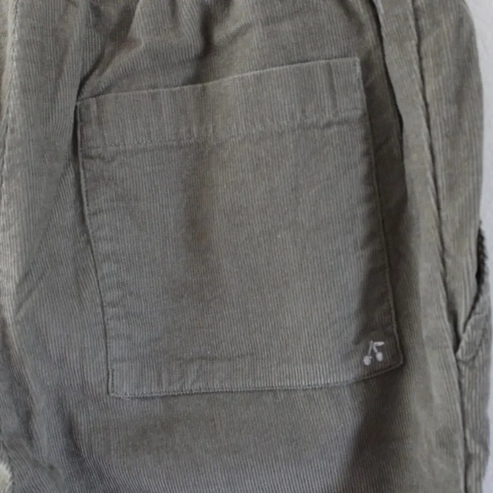 NWT Bonpoint Fetiche Green Straight Leg Paperbag Waist Corduroy Pants Trouser 12